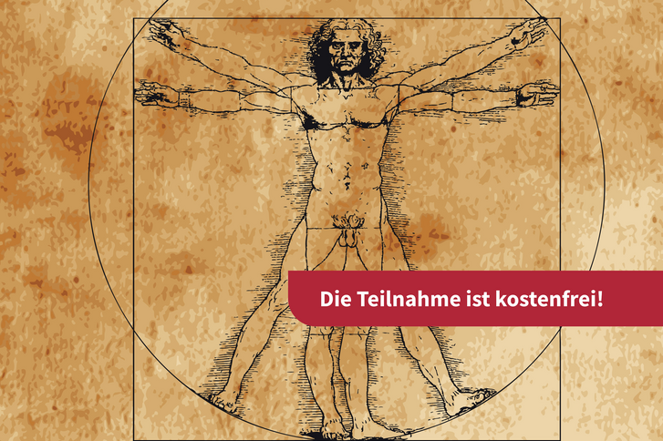 Grafik Vitruvianischer Mensch, MedizinKompakt, Informationsveranstaltung Gesundheit, Patientenakademie in Hamburg und Umgebung, Albertinen Krankenhaus