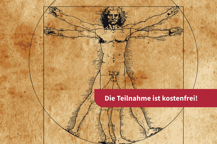 Grafik Vitruvianischer Mensch, MedizinKompakt, Informationsveranstaltung Gesundheit, Patientenakademie in Hamburg und Umgebung, Albertinen Krankenhaus