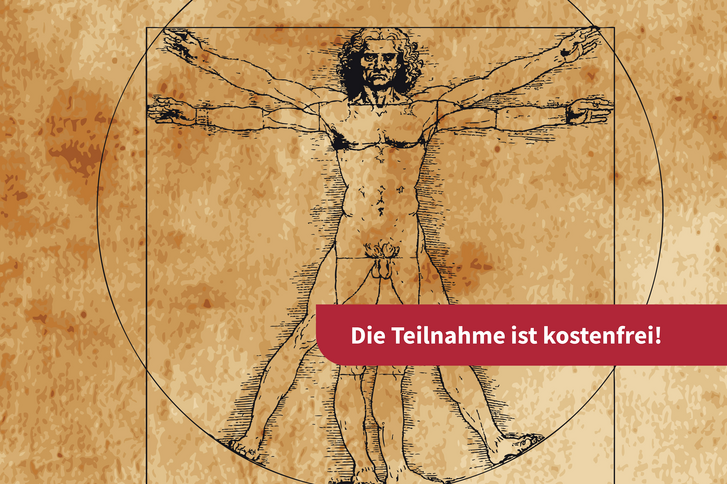 Grafik Vitruvianischer Mensch, MedizinKompakt, Informationsveranstaltung Gesundheit, Patientenakademie in Hamburg und Umgebung, Albertinen Krankenhaus