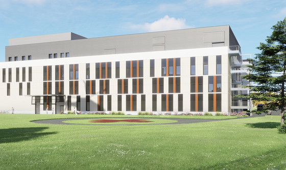 Außenperspektive Neubau Evangelisches Amalie Sieveking Krankenhaus in Hamburg-Volksdorf