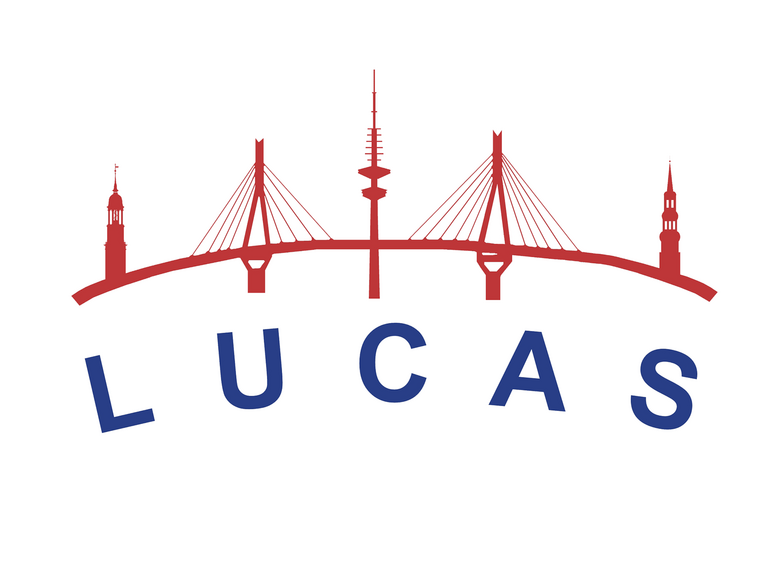 Logo des Projekts LUCAS (Longitudinale Urbane Cohorten-Alters-Studie) mit Schriftzug und einer stilisierten Darstellung Hamburger Stadtsilhouette zum 25-jährigen Jubiläumssymposium mit dem Thema "Prävention für Selbstständigkeit im Alter – Wunschdenken oder realistische Perspektive?" im Albertinen Krankenhaus. Logo des Projekts LUCAS (Longitudinale Urbane Cohorten-Alters-Studie) mit Schriftzug und einer stilisierten Darstellung Hamburger Stadtsilhouette zum 25-jährigen Jubiläumssymposium mit dem Thema "Prävention für Selbstständigkeit im Alter – Wunschdenken oder realistische Perspektive?" im Albertinen Krankenhaus.