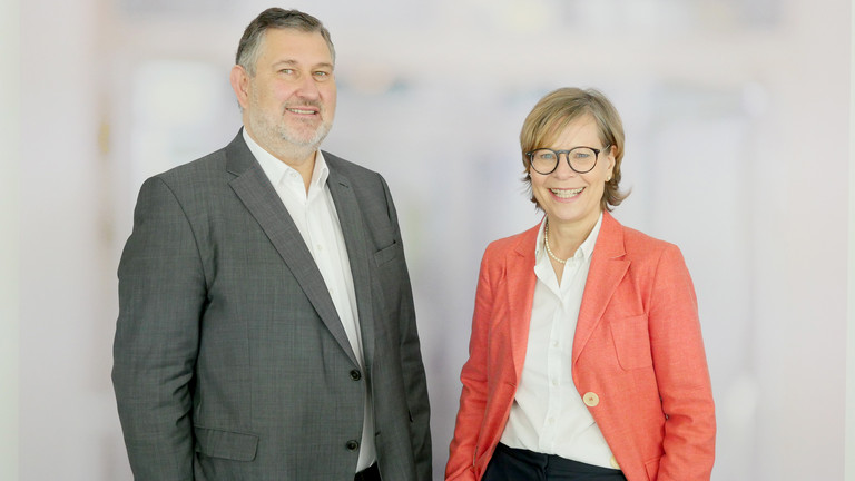 Kirsten Schmale und Olaf Buhr, Geschäftsführende von Hospital LogiServe Kirsten Schmale und Olaf Buhr, Geschäftsführende von Hospital LogiServe