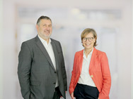 Kirsten Schmale und Olaf Buhr, Geschäftsführende von Hospital LogiServe Kirsten Schmale und Olaf Buhr, Geschäftsführende von Hospital LogiServe