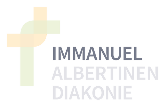 Das Logo der Immanuel Albertinen Diakonie mit optischer Hervorhebung der Zeile Immanuel