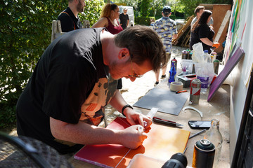 Beim Graffiti-Workshop entstehen beeindruckende Werke