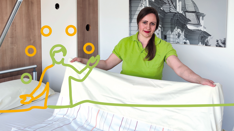 Stellenangebote, Immanuel Klinik Rüdersdorf, Hauswirtschaft, Fachkraft bereitet Betten auf