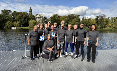 Gruppenfoto vom engagierten Ruderteam Gruppenfoto vom engagierten Ruderteam
