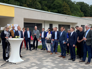 Feierliche Eröffnung Heilpädagogischer Förderbereich am Eichenrain, Begrüßung der Gäste von Geschäftsführenden, Immanuel Diakonie Südthüringen