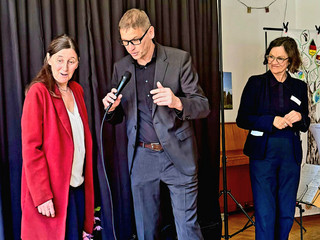 Anne-Kathrin Hoelzmann, Leiterin des Immanuel Beratungszentrums Marzahn, Dirk Brigmann, Geschäftsführer der Trägergesellschaft Beratung + Leben und Projektleiterin Antonia Klostermann (v.l.n.r.)